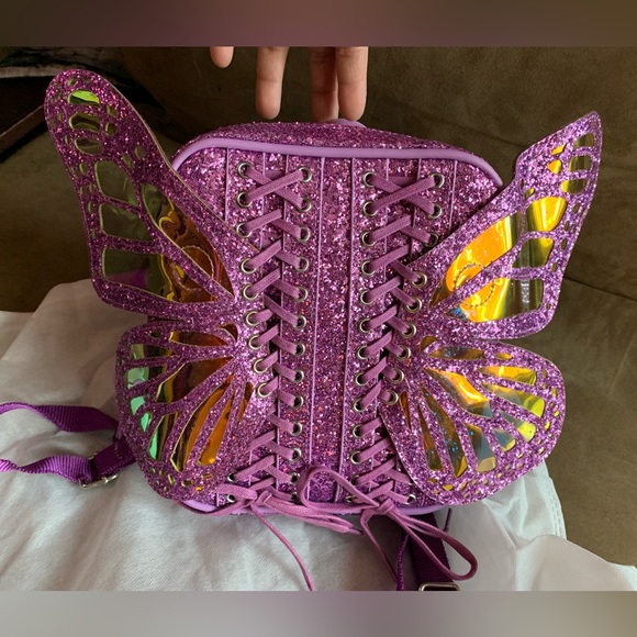 Dolls Kill Handbags - NEW Dolls Kill x Club Exx Violet Metamorphic Glitter
Backpack Shoulder Bag Purse